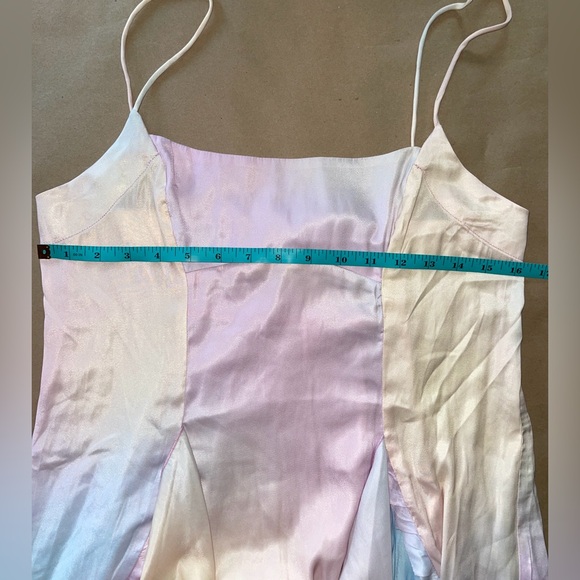 FREE People Intimately Soft Flutter Mini Slip Pastel Multicolor Dress Size M NWT - Picture 9 of 11